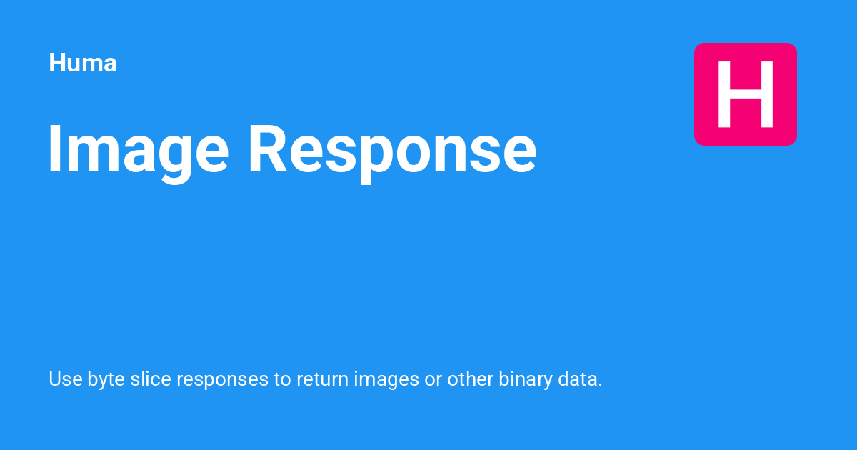 Image Response - Huma